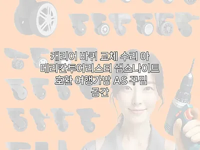 캐리어 바퀴 교체 수리 아메리칸투어리 관련 이미지